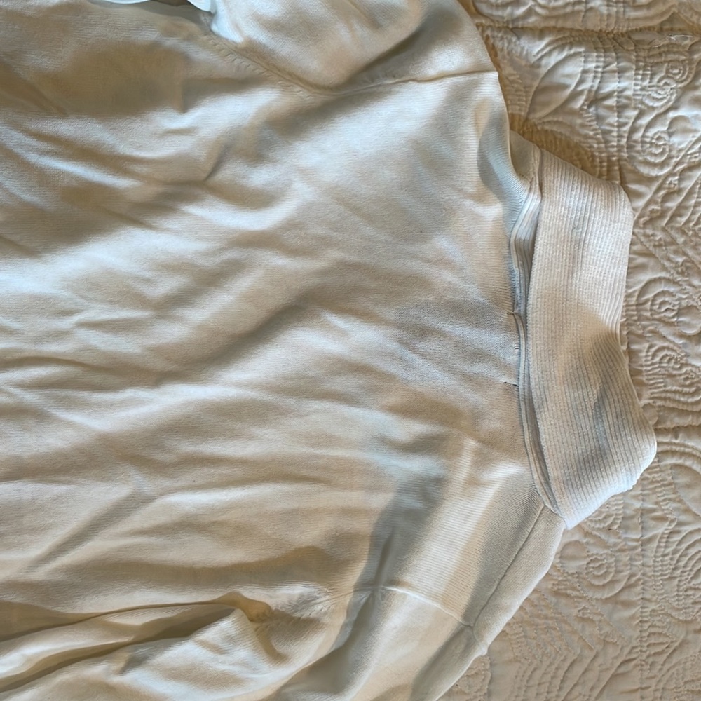 Jeanne Pierre 3/4 Sleeve Sweater, Cream, Medium NWT - Picture 9 of 10